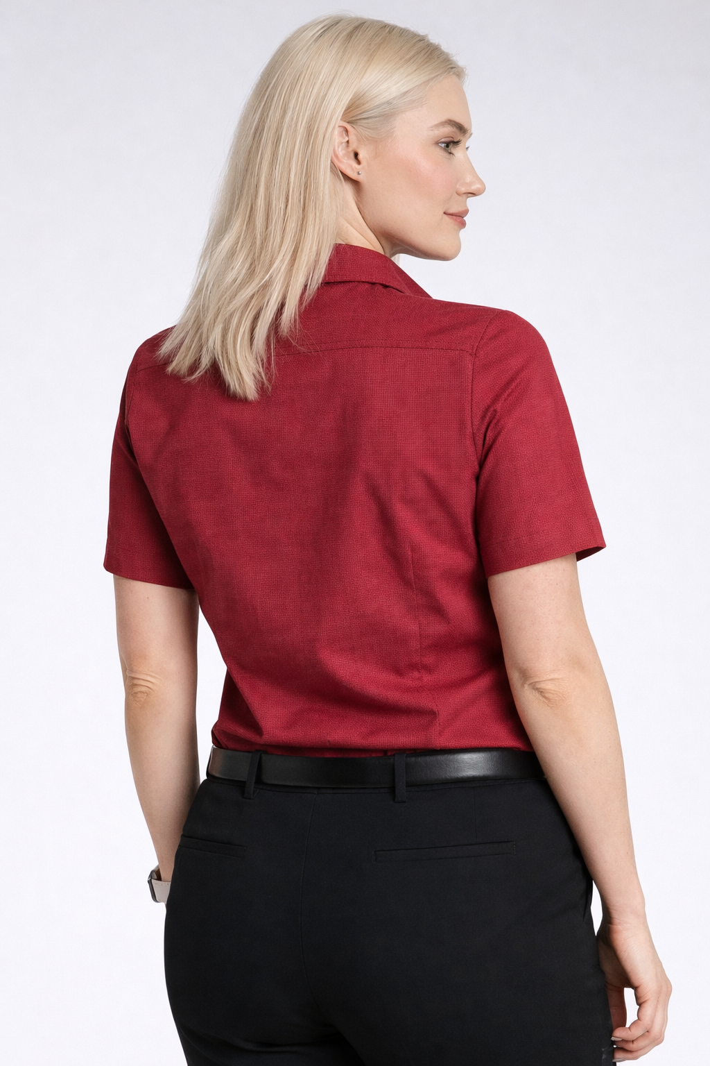 Women's easy fit action pleat S/S shirt