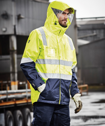 Men's Hi Vis 4 in 1 Waterproof Jacket