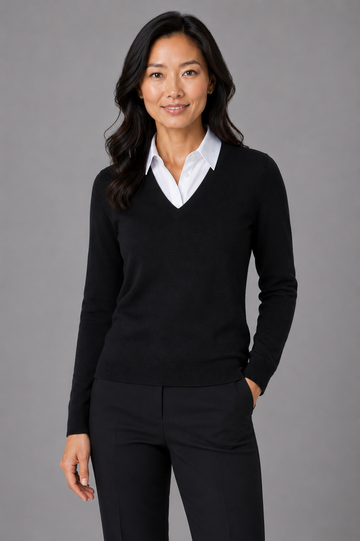 Australian Made Ladies V Neck  jumper
