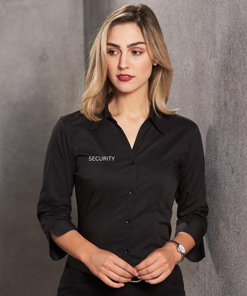 Ladies' Security 3/4 sleeve teflon shirt