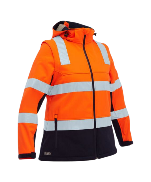 Women's Taped Two Tone Hi Vis 3 in 1 Soft Shell Jacket