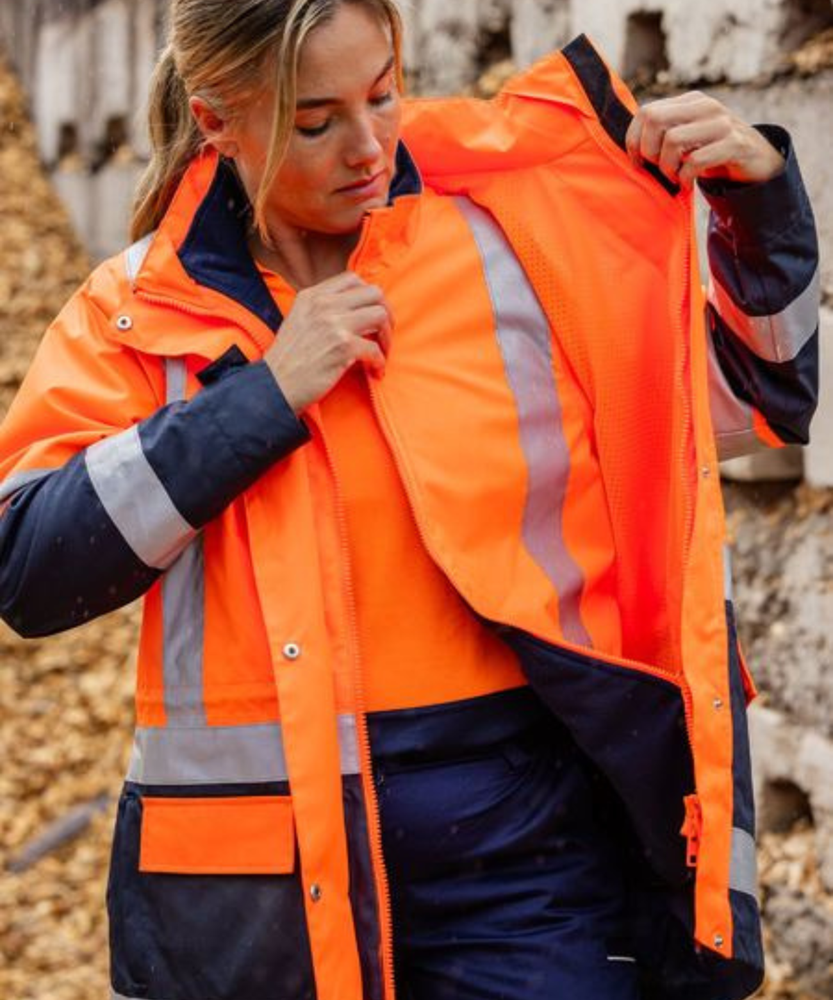 Women's Taped Hi VIs 5 in 1 Rain Jacket