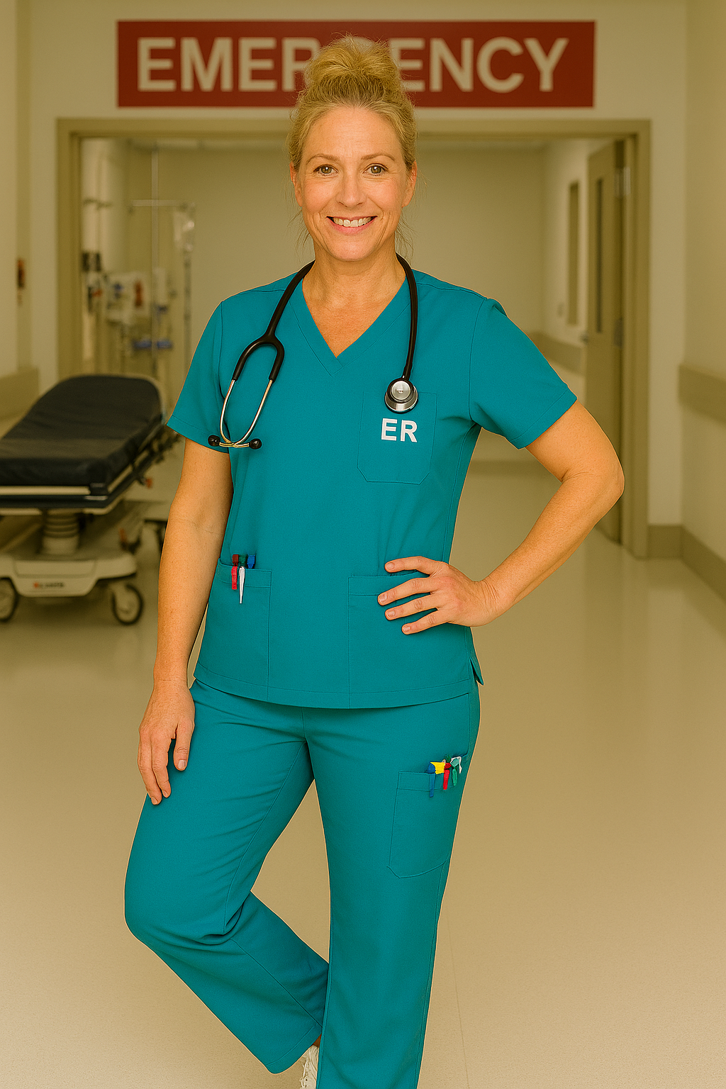 McKenna Ladies Scrub Pants - 59306-PRS-TEA