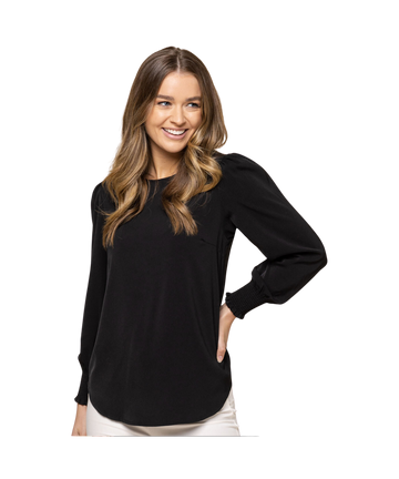 FREYA SHIRRED CUFF SOFT TOP