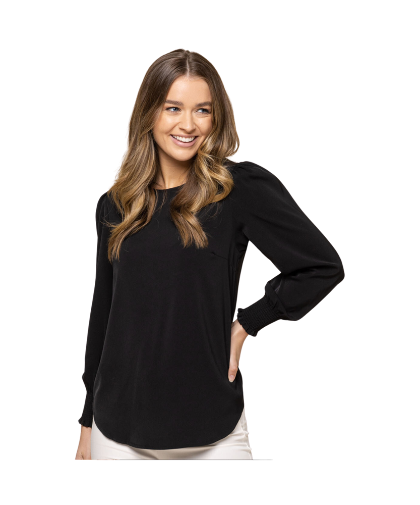 FREYA SHIRRED CUFF SOFT TOP