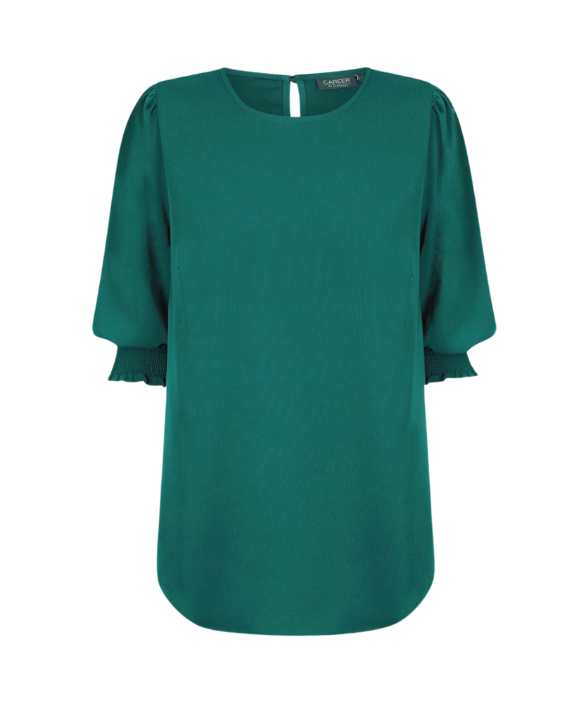Lola Shirred Cuff Soft Top 3/4 Sleeve
