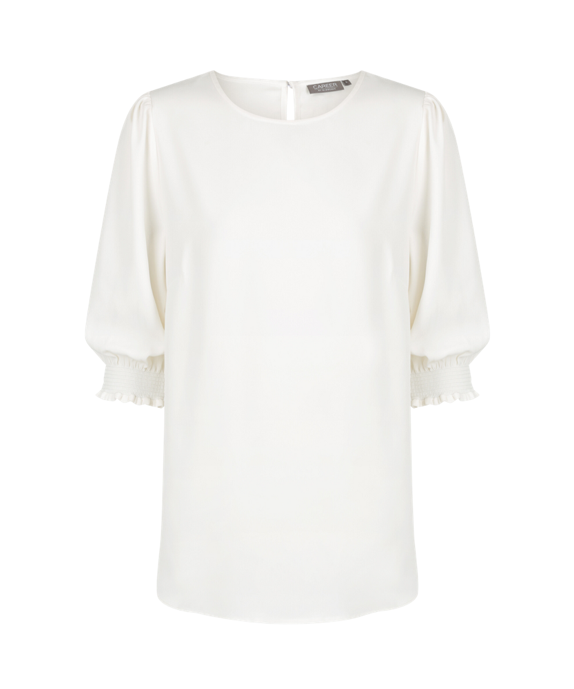 Lola Shirred Cuff Soft Top 3/4 Sleeve