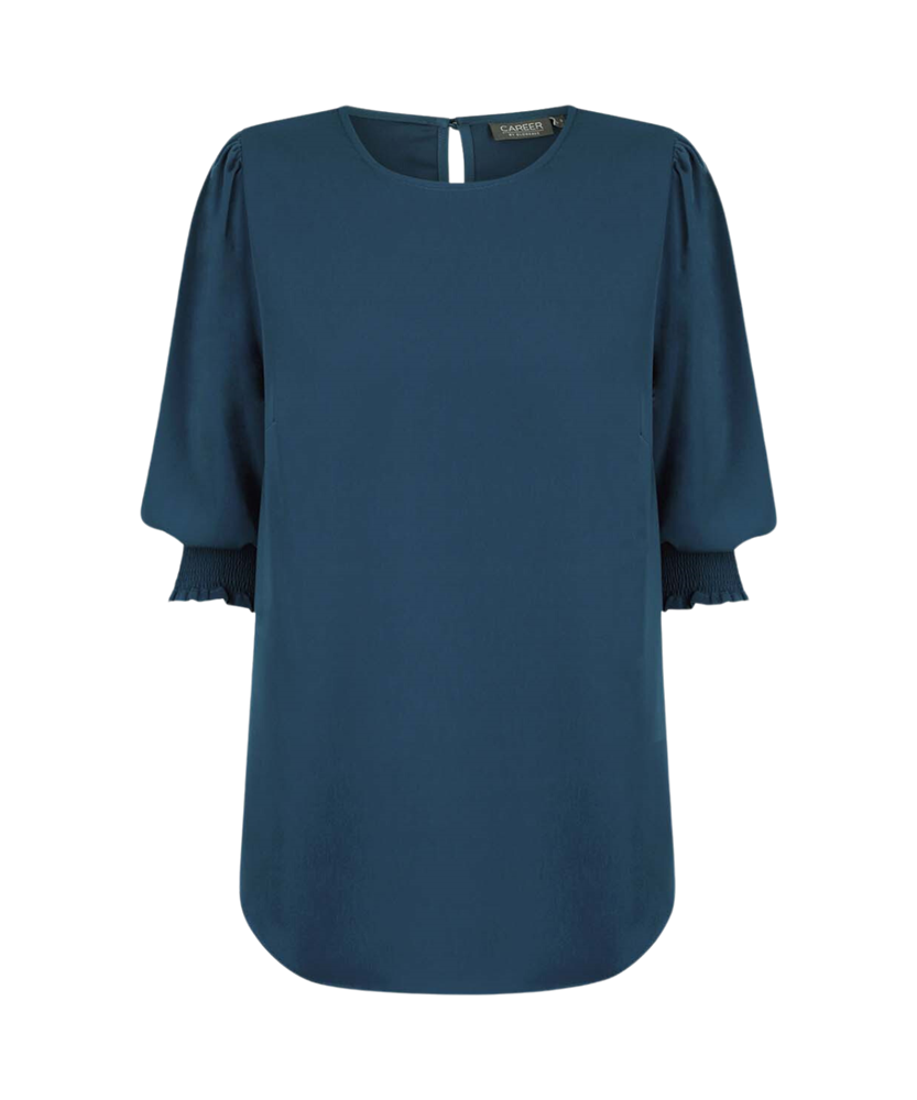 Lola Shirred Cuff Soft Top 3/4 Sleeve