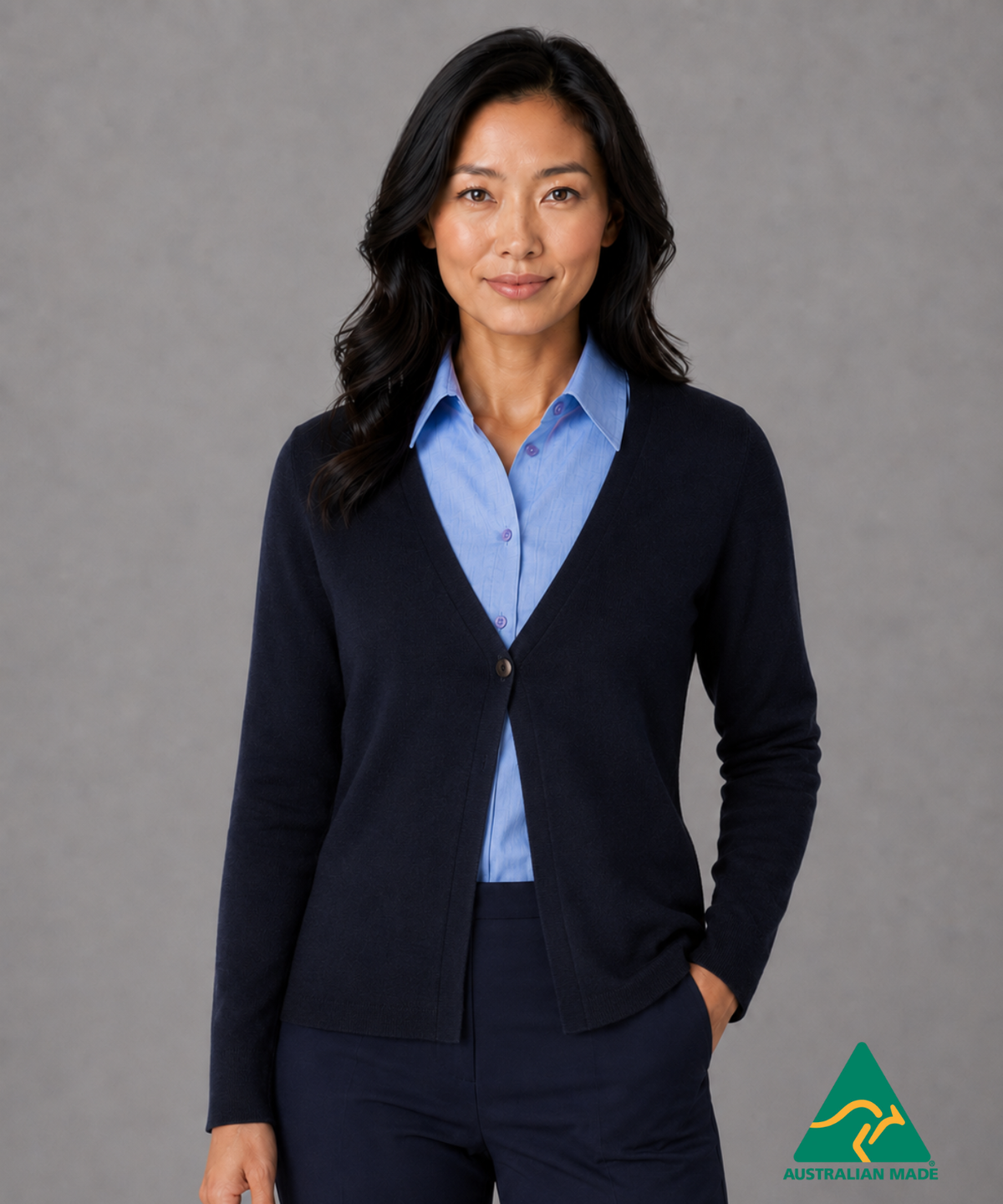 Women's Australian Made single button cardigan