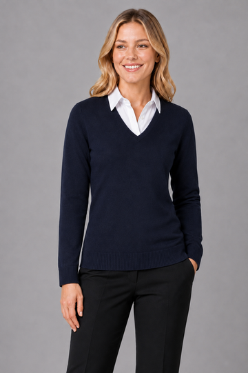 Australian Made Ladies V Neck  jumper