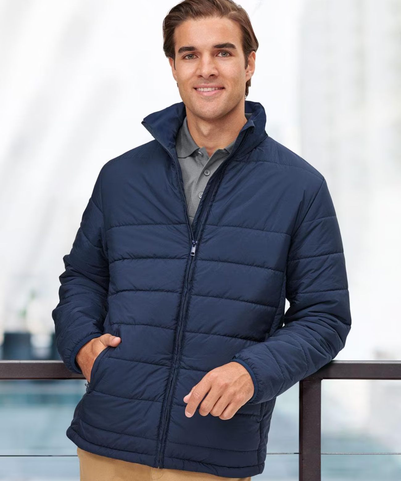 MENS SUSTAINABLE INSULATED PUFFER JACKET