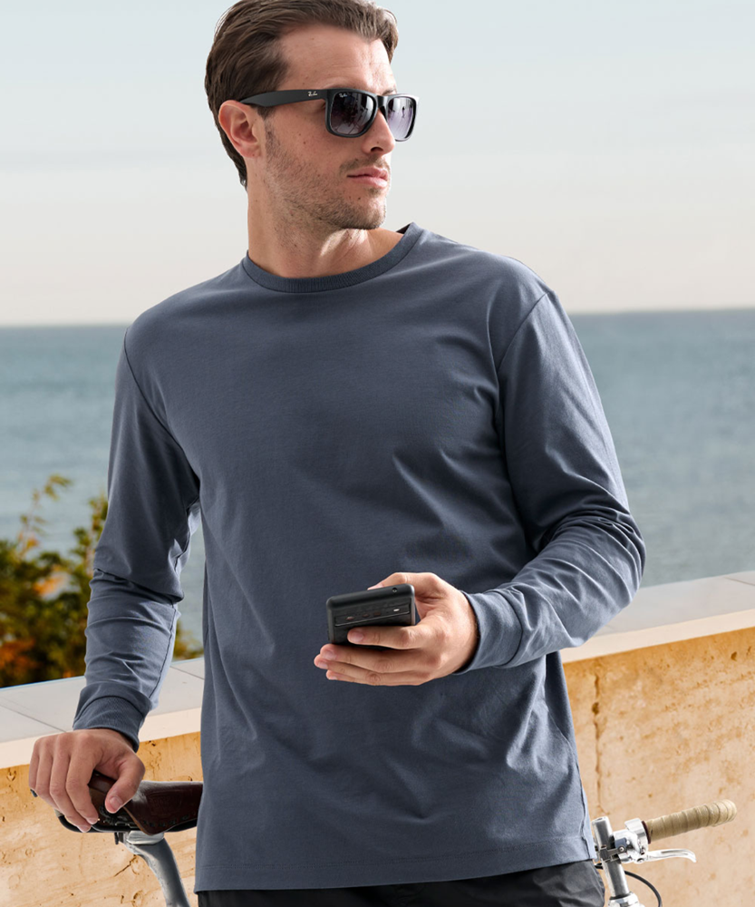 Men's Premium  Cotton Face L/S Tee