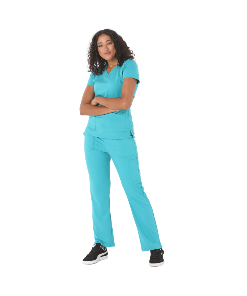 McKenna Ladies Scrub Top - 59063-PRS-TEA