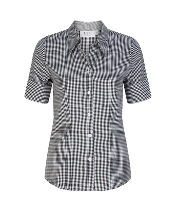 200-GI-BLK 1/2 sleeve semi fitted shirt