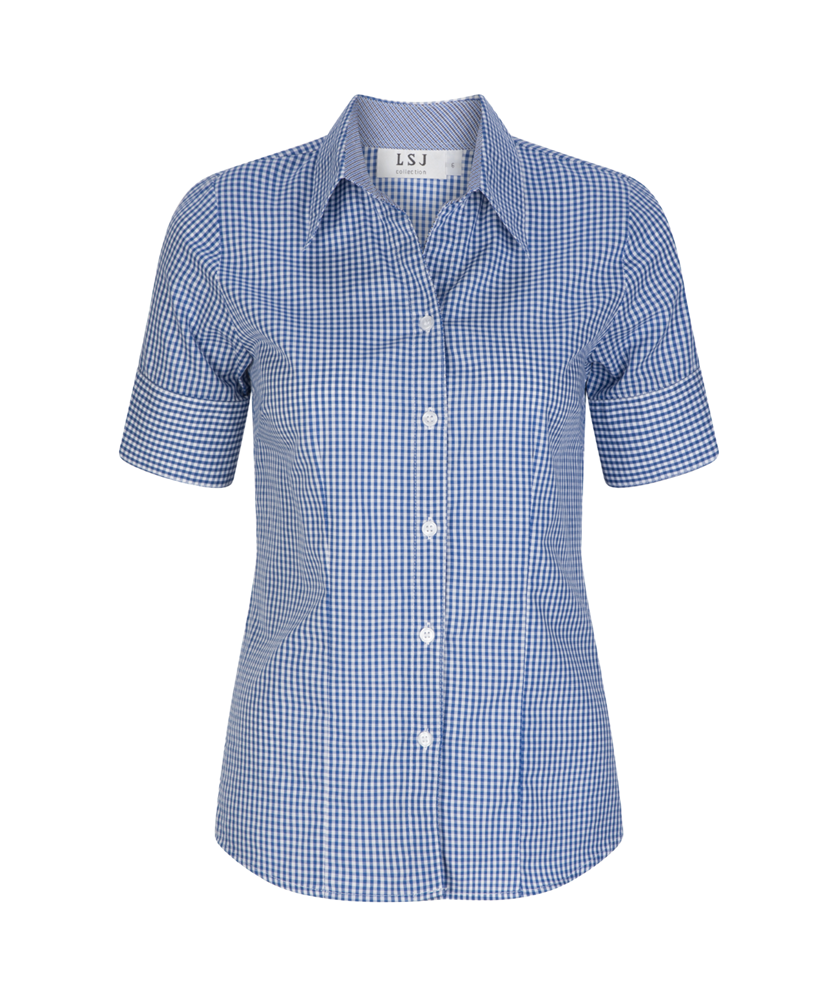 200-GI-BLU 1/2 sleeve semi fitted shirt