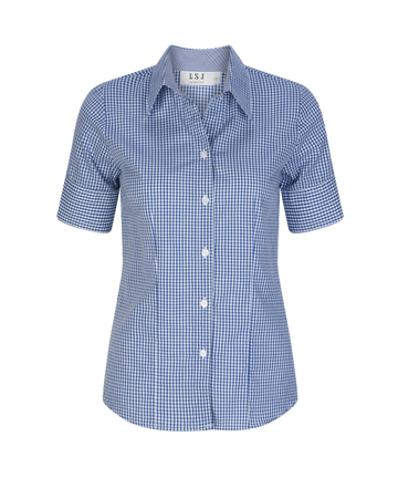 200-GI-BLU 1/2 sleeve semi fitted shirt