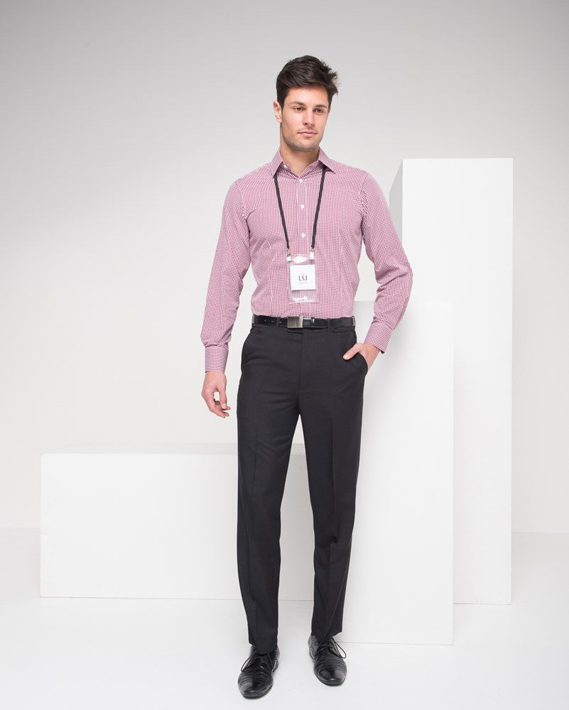 1022-ME-BLK Men's Flat Front Pant