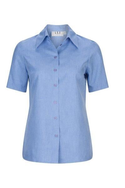 2162-PL-PER Short Sleeve easy fit action pleat shirt