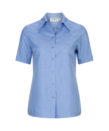 2162-PL-PER Short Sleeve easy fit action pleat shirt