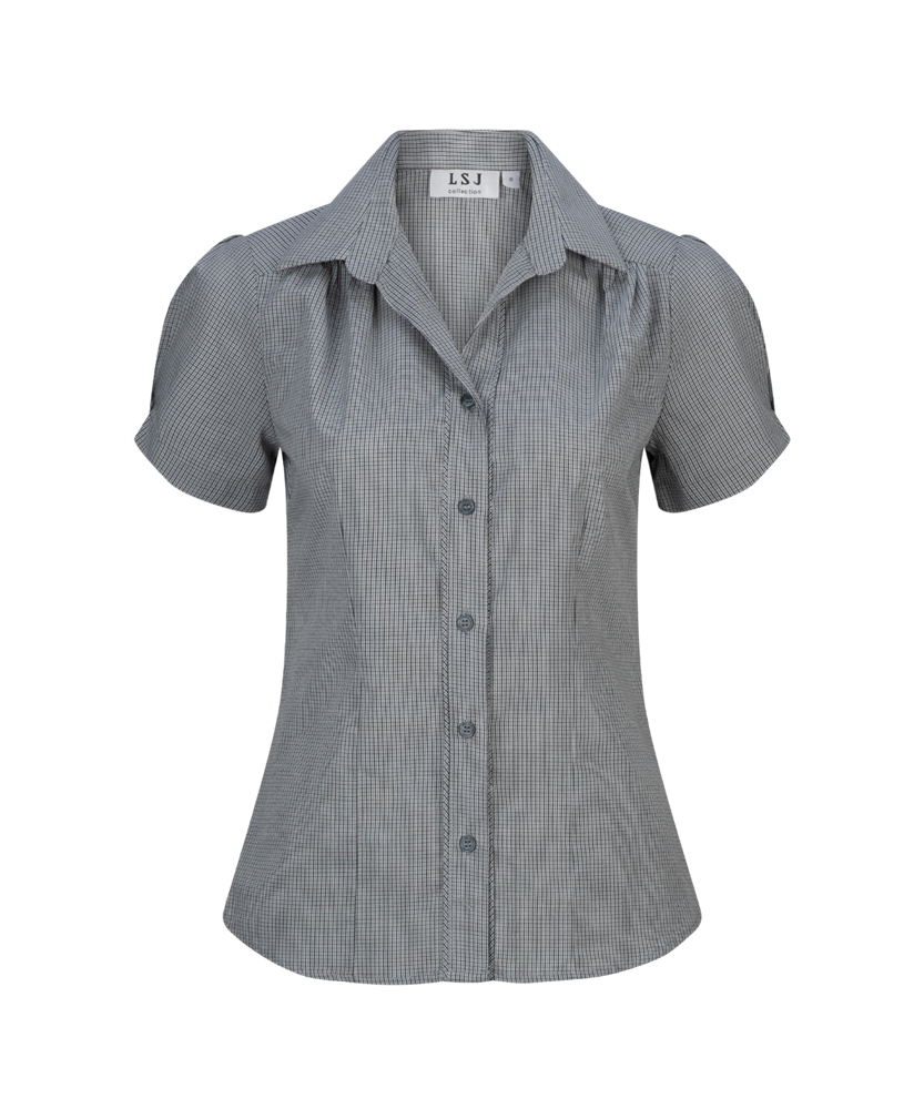 220-LO-CHA S/S pleat front shirt