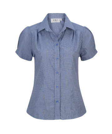 220-LO-BLU S/S pleat front shirt