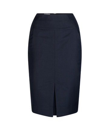 301-MG-NVY Pencil line pocket skirt