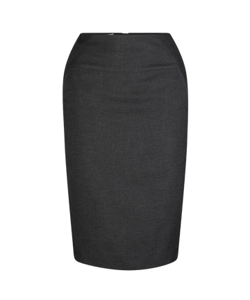 303-ME-CHA Mid length skirt with pockets