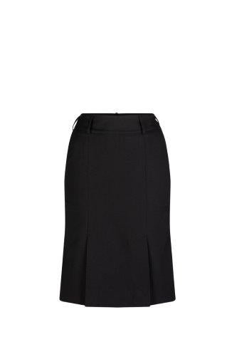 315-MF-BLK Kick pleat skirt