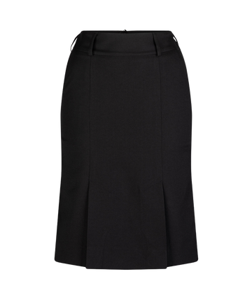 315-MF-BLK Kick pleat skirt