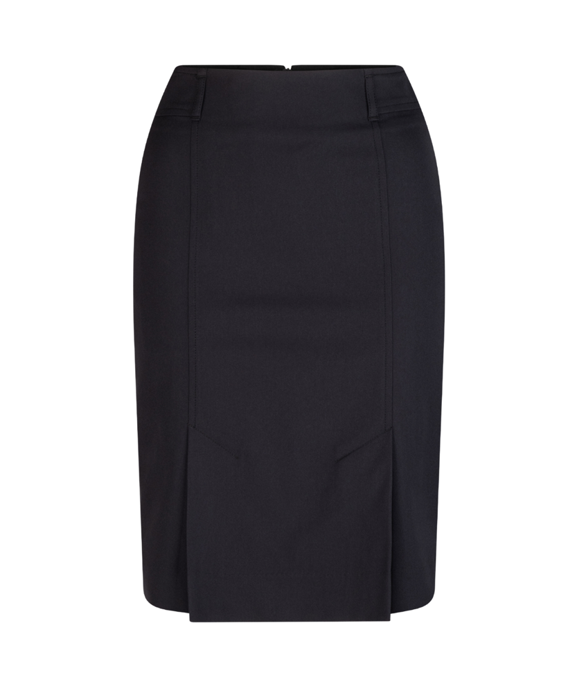 315-MF-NVY Kick Pleat Skirt