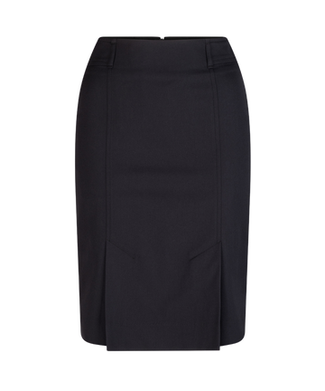 315-MF-NVY Kick Pleat Skirt