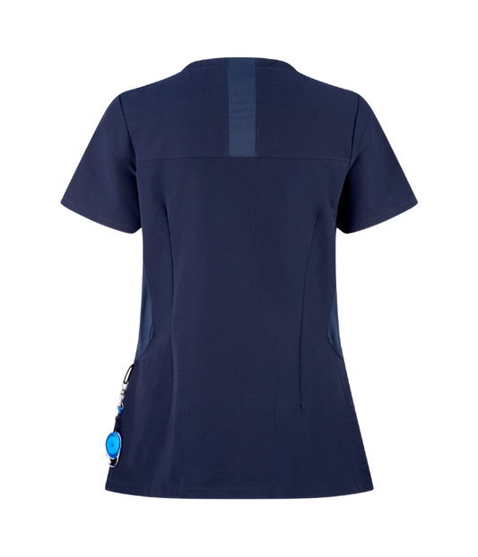 554-PS-NVY Acti-Vent Scrub Top