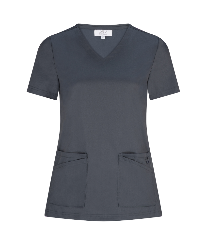 McKenna Ladies Scrub Top - 59063-PRS-GRA