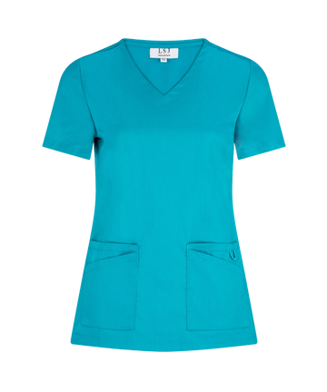 McKenna Ladies Scrub Top - 59063-PRS-TEA