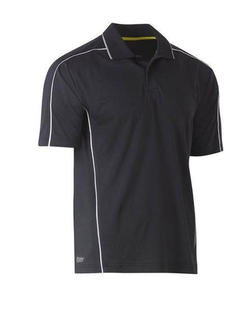 Men's cool mesh Polo with reflective tape