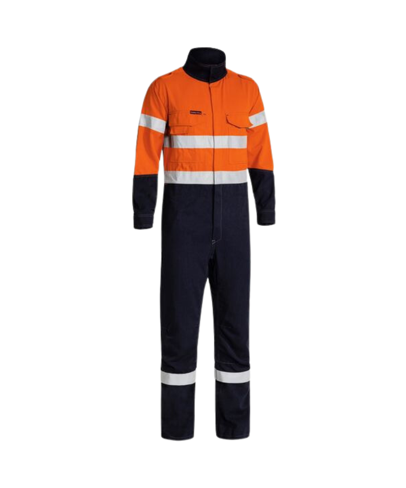TENCATE TECASAFE PLUS TAPED 2 TONE HI VIS ENGINEERED FR VENTED COVERALL