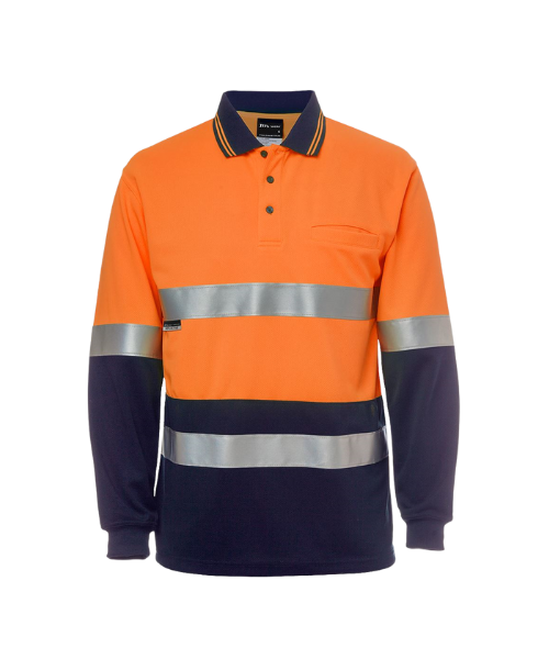 JB's HI VIS L/S (D+N) COTTON BACK POLO