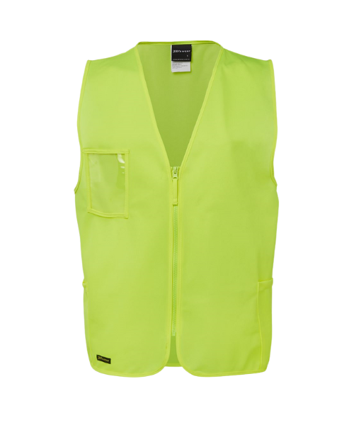 JB's HI VIS ZIP SAFETY VEST