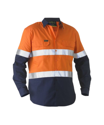 Recycle Taped Two Tone Hi Vis Drill Shirt