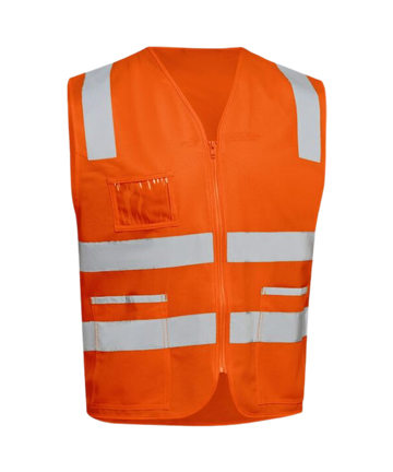 Taped Hi Vis Safety Zip Vest