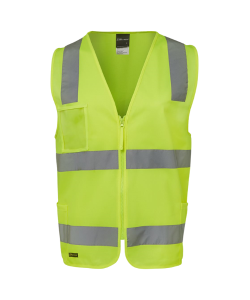 JB's HI VIS (D+N) ZIP SAFETY VEST